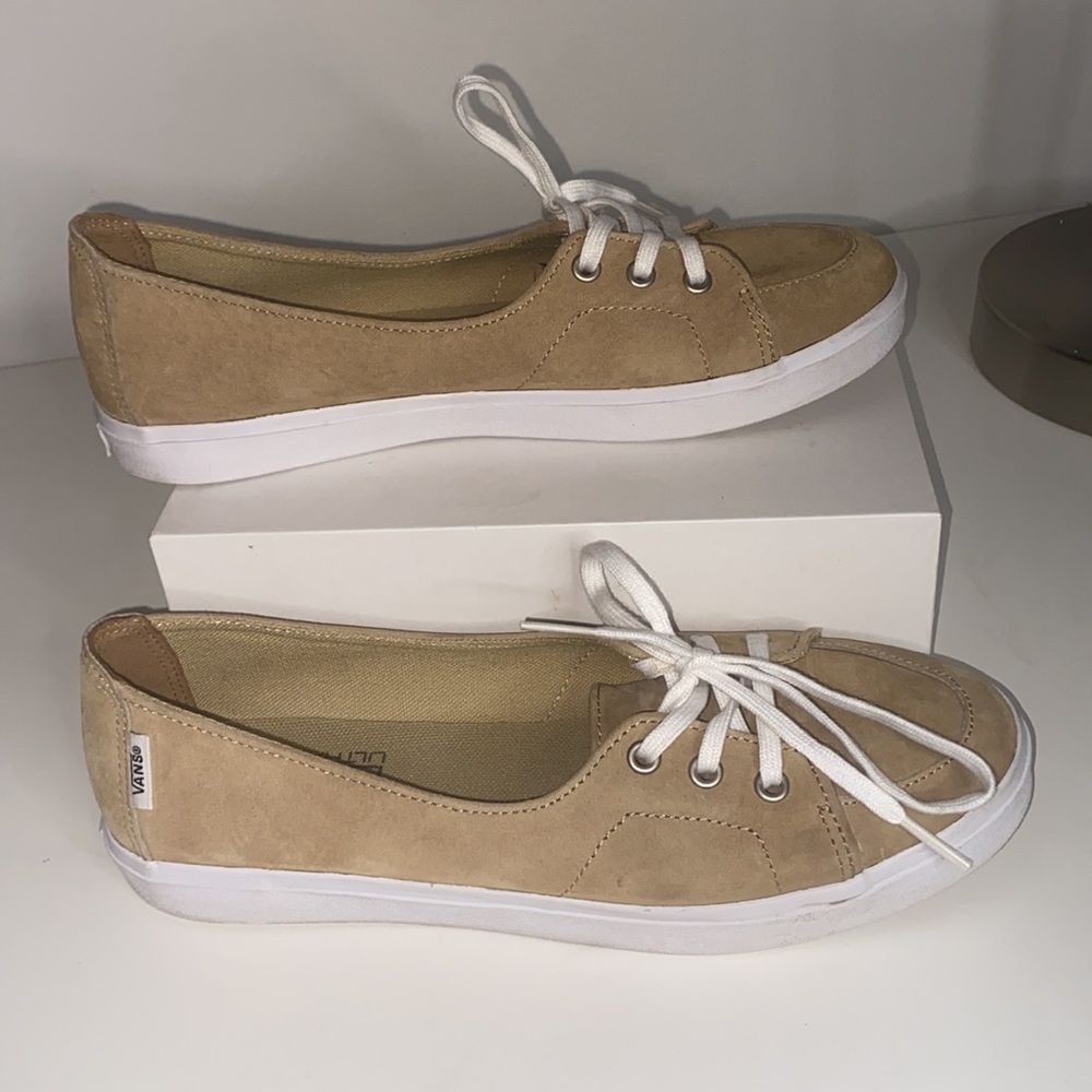 Vans |  Rare Tan Leather Suede boat shoes | size 8